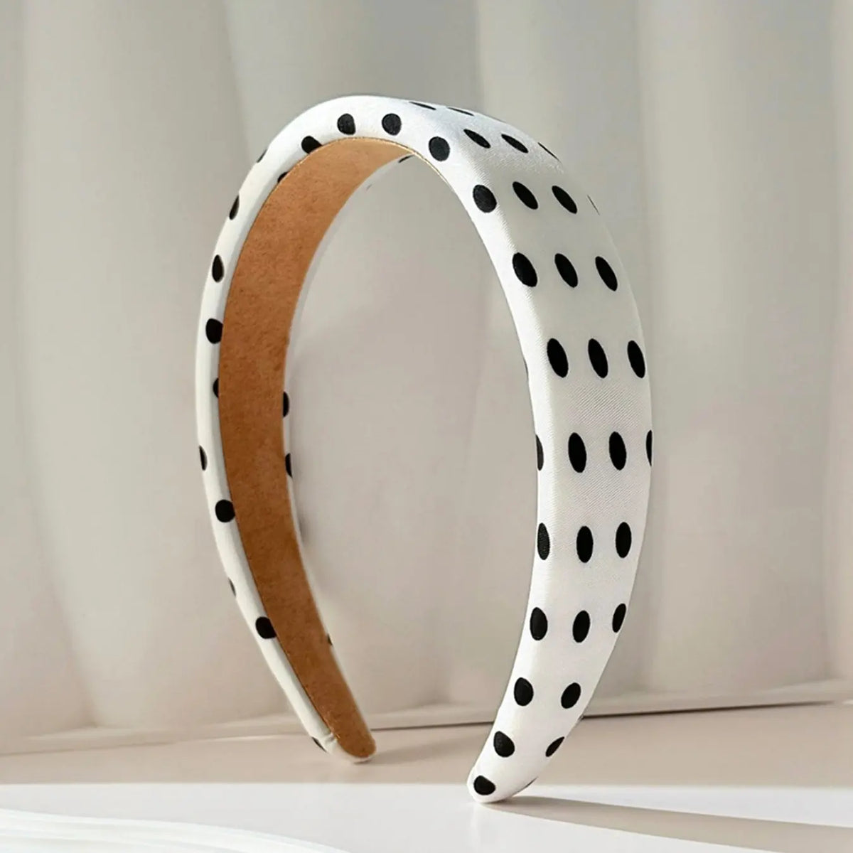 Ladies' sweet polka dot headband, black and white contrasting design, small and fresh, soft material, high elasticity suitable for all head shapes, campus, parties, casual women's accessories, Hair Headband, Stretchy Headbands, Hairbands