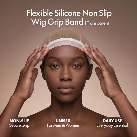 Flexible Silicone Unisex Wig Grip Band - Anti Fall Hairband, Non Slip Hairbands, One Size Fits All Flexible Headbands for Secure Wig Hold, Daily Wear