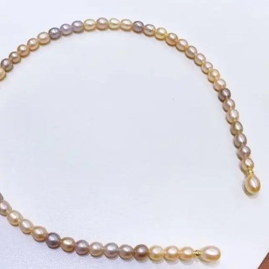NO.23-Candy-colored vintage lady-style pearl headband