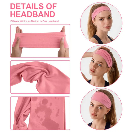 12PCS Wide Headbands for Women Non Slip, Nurse Headbands for Women, Fabric Head Bands for Women's Hair, Fashion Hair Accessories