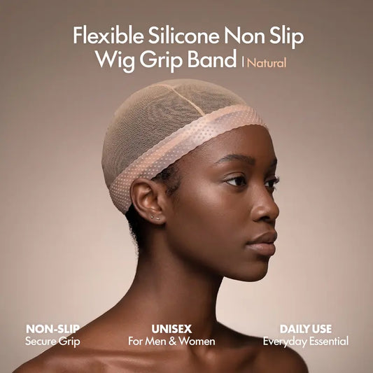 Flexible Silicone Unisex Wig Grip Band - Anti Fall Hairband, Non Slip Hairbands, One Size Fits All Flexible Headbands for Secure Wig Hold, Daily Wear