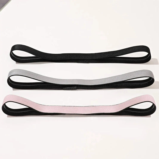 Unisex Anti-Slip Silicone Headbands, Set of 3, Ideal for Yoga & Running, Workout Headband, Sweat-Wicking Sports Hair Bands, Non Slip Headbands, Universal Design