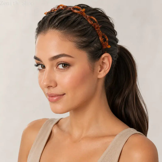 Women's Polyester 2-Piece Cute Clip Headbands - Sports Hair Accessory for Adults, Girly Feminine Items for Bangs, Versatile Clip Ties, Minimalist Braiding Tools, Travel Everyday Fashion