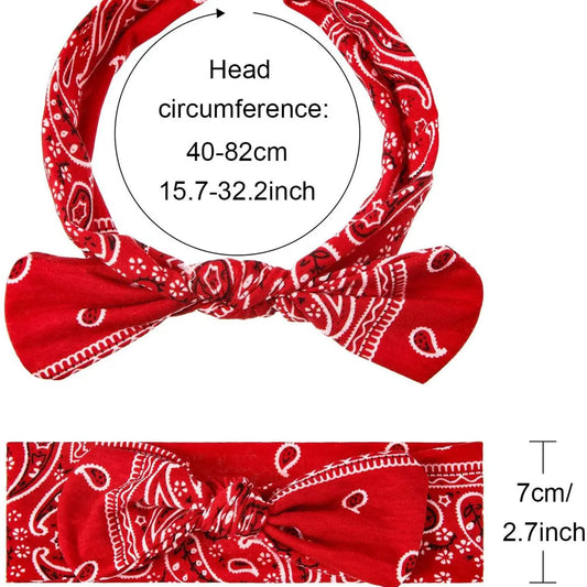 Boho Style Hair Band for Women, Vintage Bow Design, Bow Headbands, Elastic Cute Bunny Ears Headband, Fashionable All-Season Accessory, Hair Accessories