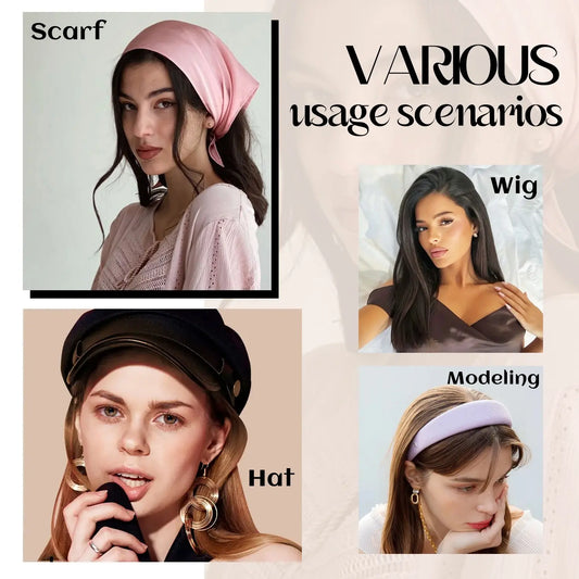 Wide Wig Grip Band for Lace Front Wigs, Velvet Wig Grip Band with Adjustable Hook & Loop Fastener, Wig Grip Headband